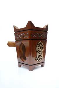 Lujoso y exclusivo soporte de incienso de madera con cubierta de metal Quemador de aromaterapia decorativo Precios competitivos para uso aromático - Product Image 2