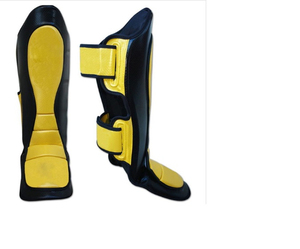 Espinillera de cuero de boxeo MMA profesional Unisex al mejor precio, protección óptima, espinilleras elásticas, protectores y calentadores de piernas - Product Image 2