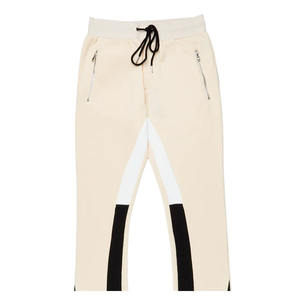 Pantalones de chándal acampanados con lavado ácido de piedra Vintage para hombre personalizados de fabricante, Joggers, parche bordado medio, estilo de calle con apliques - Product Image 3