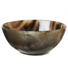 Cuenco de cuerno de búfalo pulido de alta calidad para utensilios de cocina ecológicos hechos a mano con diseño moderno de color natural - Product Image 6