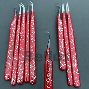 Pince à cils Volume pointu en acier inoxydable Pointe en fibre Pince à épiler Extension de cils Logo personnalisé Outil à cils Marque privée - Product Image 1