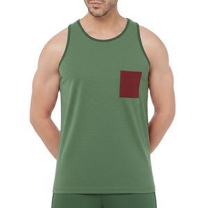 Débardeur en jersey de coton pour homme, col classique, décontracté, sans manches, sous-vêtement d'été, respirant, séchage rapide, doux, confortable, vente en gros - Product Image 2