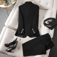 Blazers décontractés pour femmes, mode automne 2024, manches longues, coton respirant, devant ouvert, veste de travail, blazer de bureau avec poches