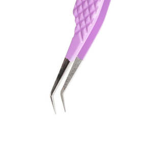 Pinzas de extensión de pestañas de acero inoxidable personalizables con aceptación de logotipo de punta de fibra para mejorar las pestañas - Product Image 5