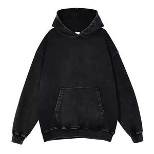 เสื้อสวมหัวผ้าฝ้าย100% มีฮู้ดสำหรับผู้ชายเสื้อโอเวอร์ไซซ์โอเวอร์ไซส์สไตล์สตรีทฟิตเนสวิ่งกลางแจ้ง - Product Image 2