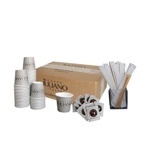 Kit d'accessoires pour expresso Caffe Iuliano, 150 pièces - Essentiels pour servir du café en boîte - Product Image 3