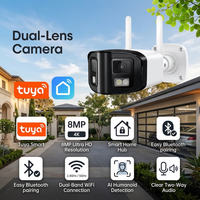 180 °   Caméra de sécurité extérieure grand angle IP66 étanche, caméra bullet WiFi avec vision nocturne couleur, détection de mouvement 10m, carte SD 128G