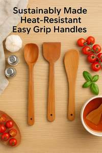 ทัพพีไม้ด้ามยาว ขายดีที่สุด ทันสมัย เป็นมิตรกับสิ่งแวดล้อม ทำด้วยมือ สำหรับทำอาหาร  ส่งออกจำนวนมาก - Product Image 2