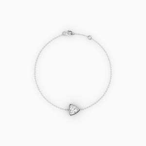 925 Argent 1Ct Moissanite Diamant Lunette Solitaire Bracelet Élégant Genre Diamant Bracelets & Bracelets - Product Image 1