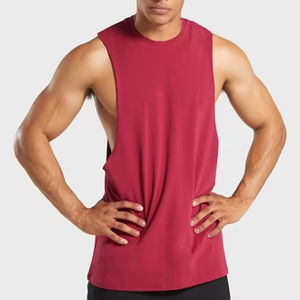 Verano personalizado sin mangas Crop Tank Top cuello compresión Tank Top hombres Camisa sin mangas entrenamiento Tank Top para hombres - Product Image 5