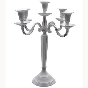 Candelabro de aluminio de 5 brazos, candelero europeo elegante de cobre para mesa de comedor de boda, fiesta de Navidad, los últimos accesorios 2024 - Product Image 5