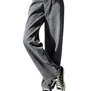 Pantalones Vaqueros Holgados para Mujer, Estilo Americano, Cintura Alta, Color Gris, Pantalones Vaqueros Vintage, Casuales, Anchos, Vintage - Product Image 1