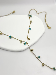 Collier tendance en acier inoxydable pour femme avec perles, style minimaliste, indispensable pour l'été par MOONRIVER - Product Image 3