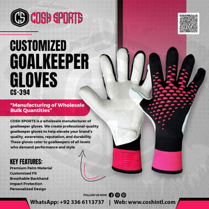 Guantes de Portero con Diseño de Punto Negro y Azul, Diseño de Púas Inyectadas de Goma, Palma de Látex Blanco de Alta Adherencia, Estilo Pull-On - Product Image 6