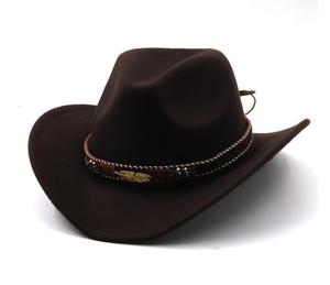 Nuevos sombreros de vaquero de cuero al aire libre para hombres de vaquero occidental personalizados Sombreros de vaquero en cuero genuino Sombreros de moda al por mayor - Product Image 6