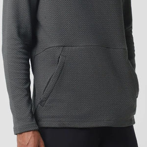 Men's Relax Fit Pullover Hoodies 100% Organic Cotton Winter Solid 350Gsm Fleece Sweatshirt with Silk Screen Printed <b>Puff</b> Design - Product Image 6