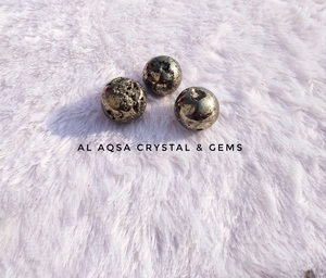 Esferas de pirita de la profundidad del mar, para la meditación o terapia curativa - Product Image 2