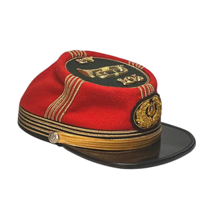 Képi d'officier de l'Académie française pour hommes, avec boutons-pression et sangle de menton, en marron, prix abordable, fabrication OEM sur mesure - Product Image 6