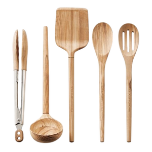 Ensemble d'ustensiles biodégradables avec cuillère, couteau à moustaches et cuillère à riz pour table, fabriqué avec un matériau de qualité supérieure - Product Image 1
