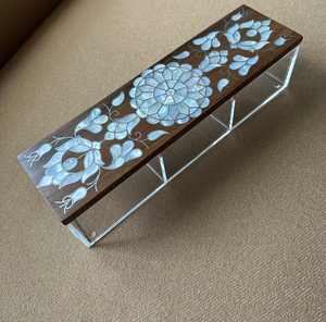 Crystal <b>Clear</b> Acrylic Chocolate Candy Box with Mother of Pearl Lid - Product Image 1