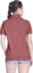 Polos de mujer para el trabajo Polo marrón manga corta algodón casual Top Golf tenis cuello Camiseta slim fit uso diario - Product Image 4