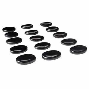 Pierre de souci de pouce de tourmaline noire naturelle faite à la main pierre précieuse polie pour la Protection de soulagement de l'anxiété énergie positive - Product Image 3