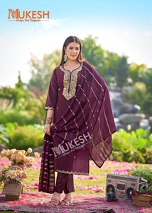 Fast Selling Maruti Fashion Designer Roman <b>Silk</b> Quick Dry Kurti Pant Heavy Look <b>Viscose</b> <b>Fabric</b> Dupatta Women Wedding Festive - Product Image 3