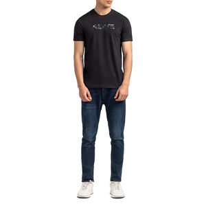 T-shirt à manches courtes unisexe 100% en coton de haute qualité en gros Logo personnalisé imprimé uni Vintage grande taille Jersey vierge pour hommes - Product Image 2