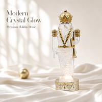 Statue de Casse-Noisette en Acrylique LED, Figurine Lumineuse Transparente, Décoration de Porte pour les Fêtes, Cadeau de Noël, Modèle Chine YM8015834, Vente en Gros