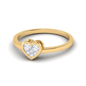 แหวนเพชรรูปหัวใจโรแมนติกสุดคลาสสิกทันสมัยทำจากทองชุบเงินสเตอร์ลิงสำหรับงานแต่งงานของขวัญงานหมั้น - Product Image 4