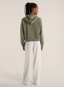 เสื้อฮู้ดสวมหัวรุ่น Cropped สำหรับผู้หญิงฤดูหนาวโลโก้ด้านหน้าพิมพ์ลายตามสั่ง100% ผ้าฝ้ายน้ำหนักเบากิจกรรมกลางแจ้งลำลอง - Product Image 5