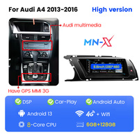 MEKEDE MNX android autoradio écran lecteur dvd prise en charge dvr dsp wifi 4g DAB OBD pour 8.8 pouces Audi A4 2009-2016 8.8 pouces