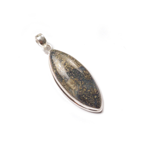 Colgante de Plata de Ley 925 personalizable para mujer, joyería hecha a mano con forma de marquesa con chapado en oro para compromiso - Product Image 2