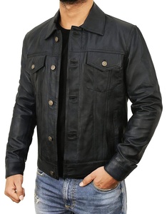 2025 nouvelle veste en cuir de haute qualité édition limitée veste Vintage en cuir de vachette véritable vol américain en couleur noire - Product Image 6