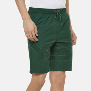 Pantalones cortos deportivos de lona con patrón sólido para correr Atlético estilo informal elástico de cintura media rendimiento Digital entrenamiento básico liso - Product Image 1