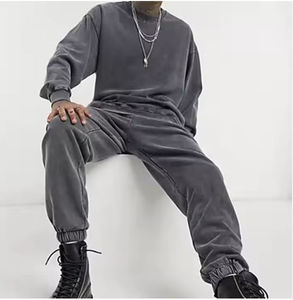 Trajes Deportivos para Hombre de Alta Calidad con Lavado Ácido, Logotipo Personalizado Bordado, Estilo Moderno, Lavado a la Piedra - Product Image 6