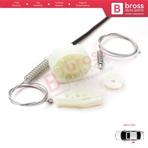 BWR912 Kit de reparación de regulador de ventana trasera izquierda para 206 CC 2D T16 2000-2008 2 puertas Coupe Cabrio 922357 Bross Auto Parts - Product Image 2