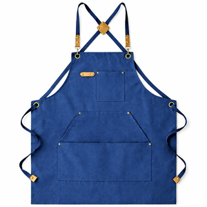 Delantal Cruzado de Lona de Algodón Resistente, Unisex, Reutilizable, para Cocina, Repostería, Chefs, con Correa Ajustable y Bolsillos Grandes - Product Image 1