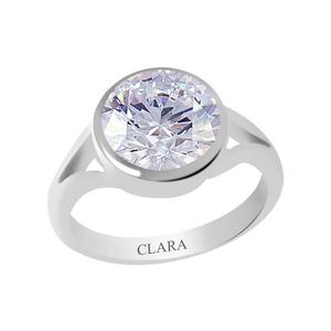 NOVAMART Fine Zoya 925 Silver Certified <b>Ring</b> 7.5cts 8.25ratti Rhodium Plated Animal Pattern IGI <b>Couple</b> Engagement Zircon Wholesa - Product Image 1