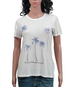 Femmes coton t-shirt 2025 mode décontracté basique t-shirt tissu doux Logo personnalisé imprimé haut Style confortable en gros pas cher offre - Product Image 5