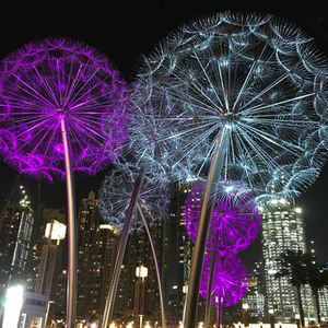 Esculturas de Arte en Oferta, Arte Pop, Escultura de Luces de Diente de León de Acero Inoxidable para Espacios Públicos, Dubái - Product Image 5