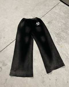 Pantalon de survêtement vintage à imprimé bouffant personnalisé 100% coton, poids lourd, lavé à l'acide, pantalon uni en éponge française, pantalon de survêtement pour homme - Product Image 2