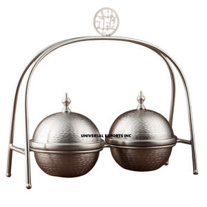 Tazón de Chocolate de Metal con Acabado Mate, Forma Redonda, Tazón Decorativo para Dulces, Tazón de Chocolate Clásico, Elegante y Sofisticado - Product Image 6