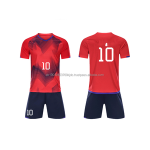 Uniforme de Fútbol Juvenil Personalizado de la Mejor Calidad 2026, Camisetas Azules y Amarillas con Sublimación, Técnica de Pedrería, Camiseta de Fútbol Infantil al por Mayor - Product Image 1