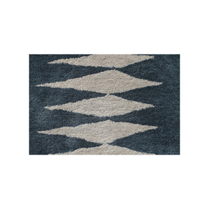 Alfombra Rectangular de Lana Hecha a Mano Modo Blue con Patrón Geométrico, 9x12, para Sala de Estar, Entrada o Dormitorio - Product Image 3