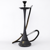 Ensemble de chicha haut de gamme moderne en acier inoxydable et verre, finition laquée, logo personnalisable, résistant à la rouille, design élégant pour salon
