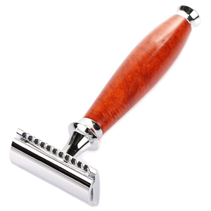 Rasoir de sécurité écologique à manche en bois, outil de rasage double tranchant de qualité supérieure pour l'entretien masculin - Product Image 1