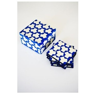 Posavasos de Bambú con Incrustaciones de Diseño, Hechos a Mano, de Primera Calidad, Resistentes al Calor, Ecológicos, para Bar, Mesa, Sala de Estar, Taza de Té, Modernos - Product Image 2