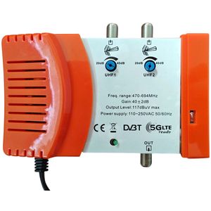 Amplificador de Señal para Exteriores DVB-T 5G LTE, Rango de Frecuencia UHF1 UHF2 470-694MHz, Ganancia 402dB, Nivel de Salida 117dBuV Máx. - Product Image 5