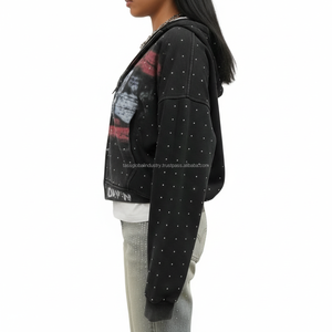 เสื้อฮู้ดผู้ชายสไตล์อินเทรนด์ เหมาะสำหรับสวมใส่ทุกวัน แฟชั่นสตรีทสไตล์ ชุดลำลอง ผ้าฝ้ายผสม - Product Image 3